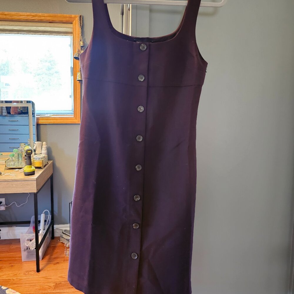 Purple Button Down Dress